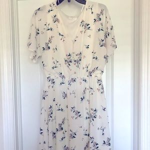 Short white spring dress